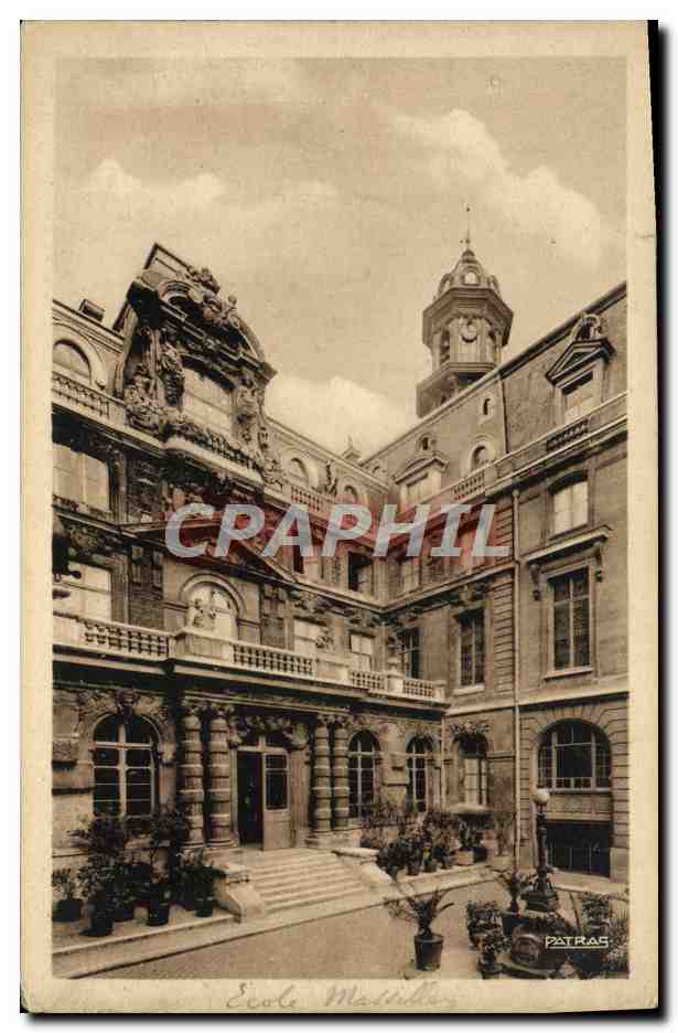 CPA Paris Ecole Massilon Menu 