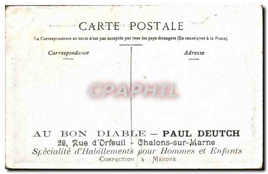 CPA Paris Les Buttes Chaumont — Verso