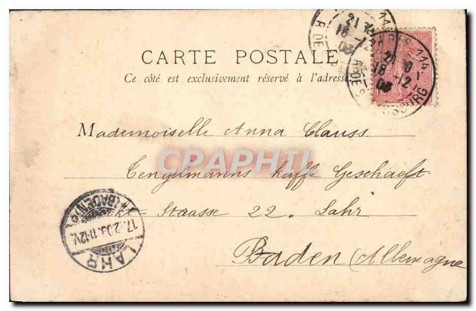 CPA Paris Pantheon — Rückseite