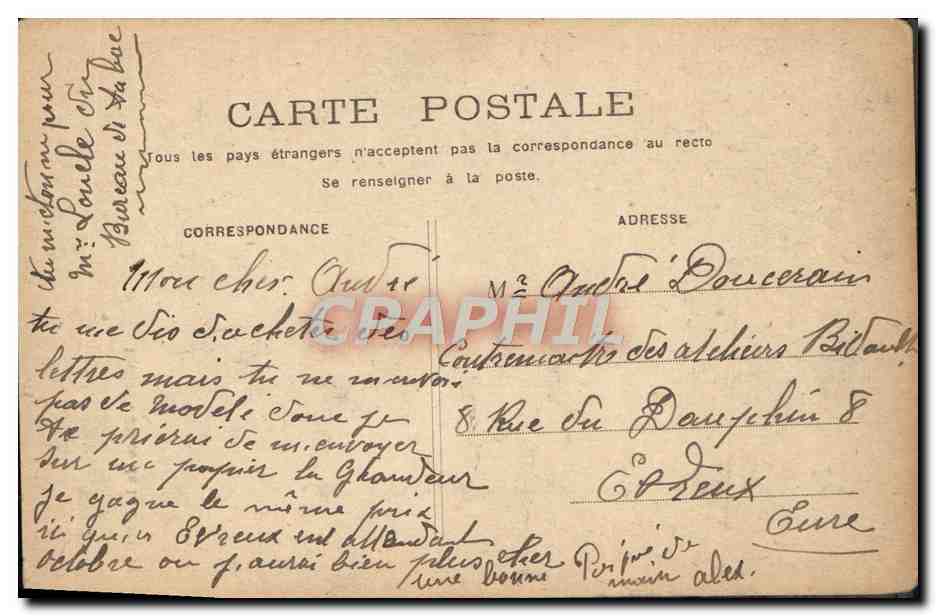 CPA Paris Place De La Bastille — Rückseite