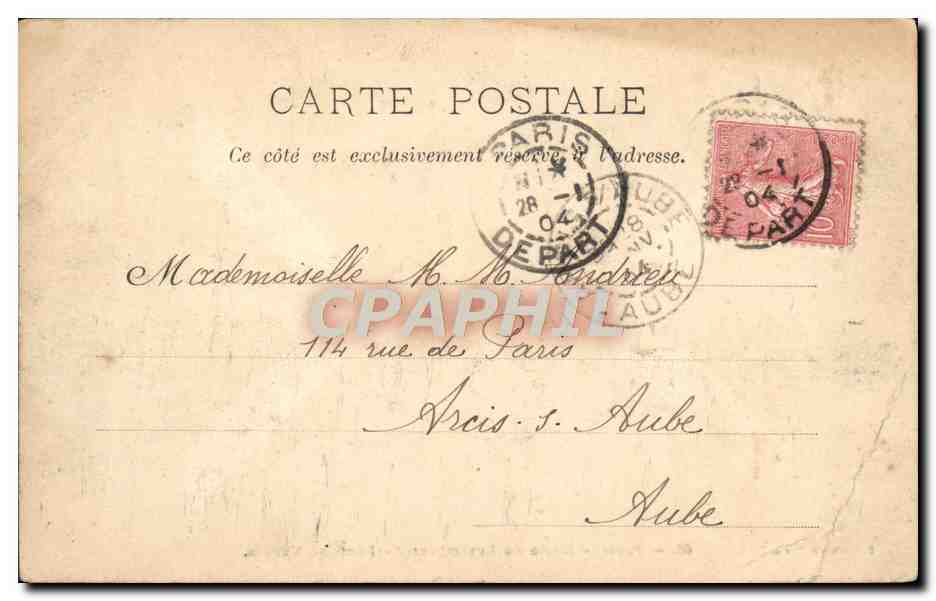 CPA Paris Jardin Du Luxembourg Fontaine Medicis — Rückseite
