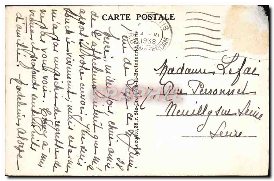 Paris — Jardin des Tulleries — Tulleries Garden — 116 — Verso