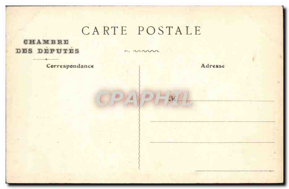 CPA Chambre Des Deputes Vue Interieur De La Cour Dhonneur Paris  — Rückseite