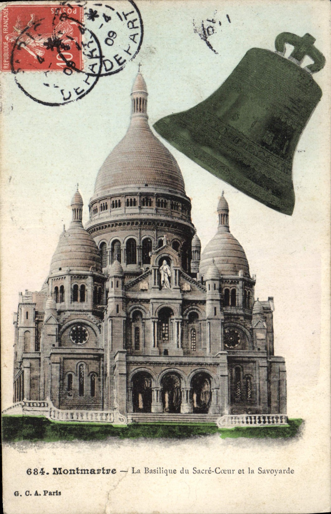 CPA Montmartre La Basilique Du Sacre Coeur Et La Savoyarde