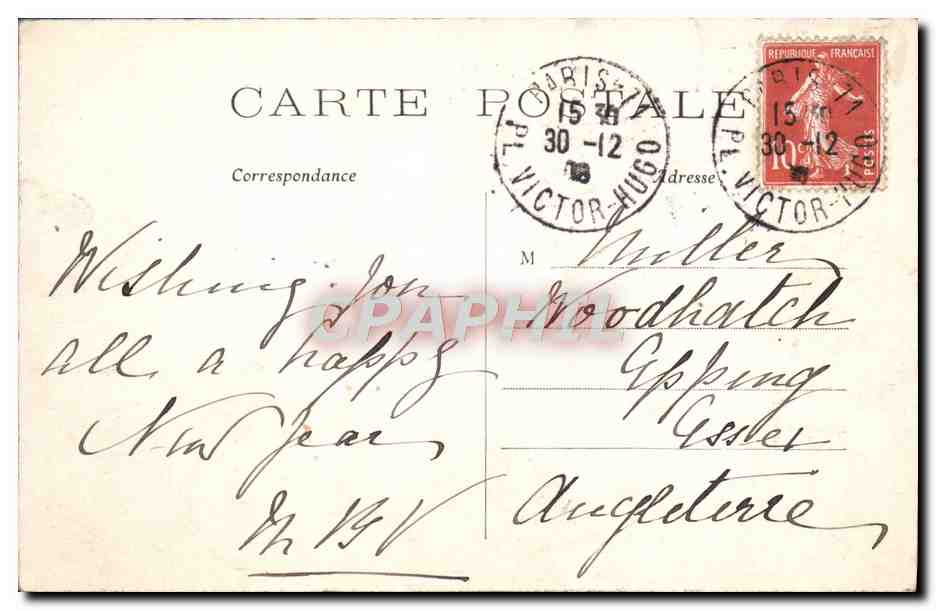 Paris - Bois de Boulogne — La Ferme du Pré Catelan — C.M. n°340 — Rückseite