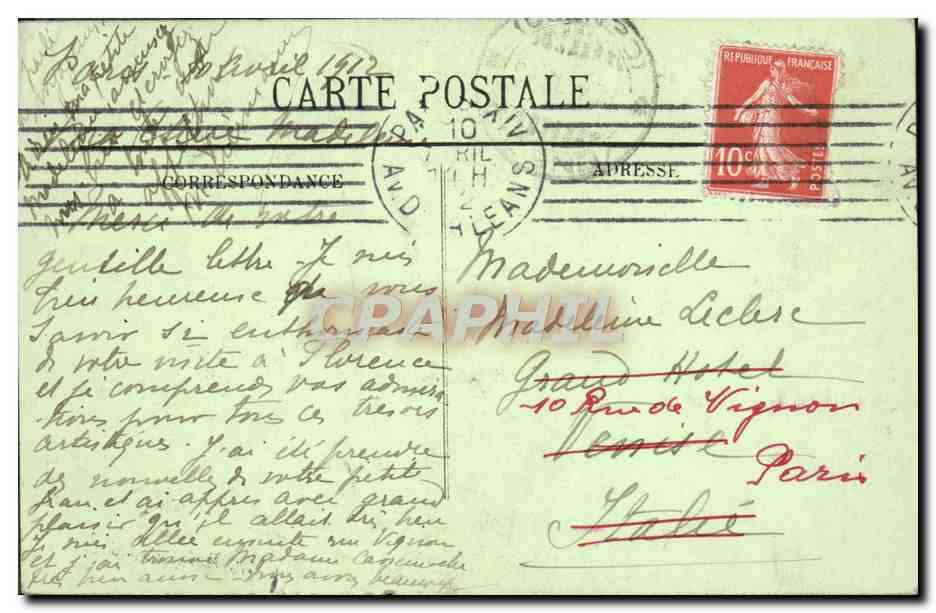 CPA Paris Notre Dame Une Chimere — Rückseite