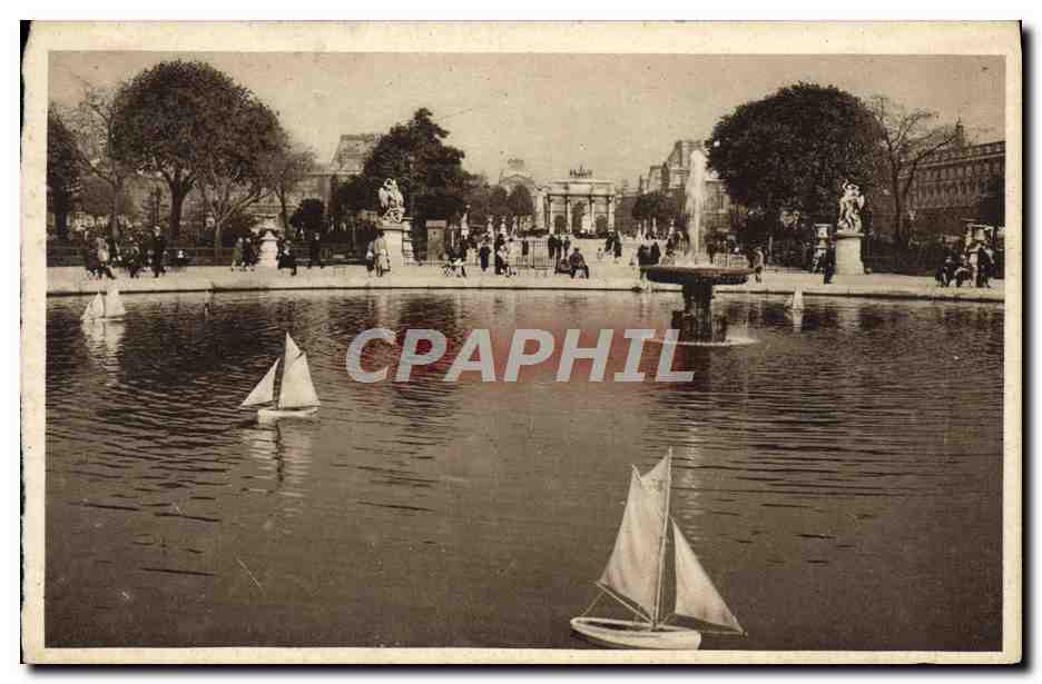 CPA Paris Jardin des Tuileries Le Bassin