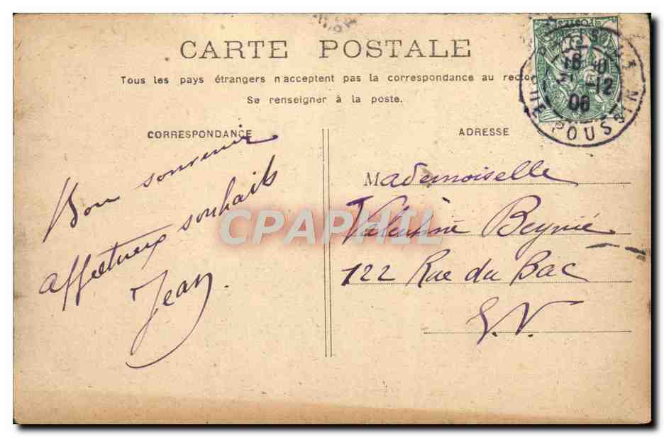 CPA Paris Pont Alexandre III — Rückseite
