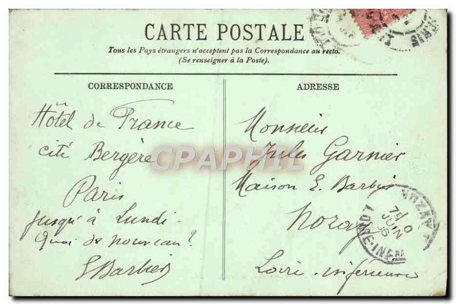 CPA Paris La Place de la Concorde et la Seine — Rückseite