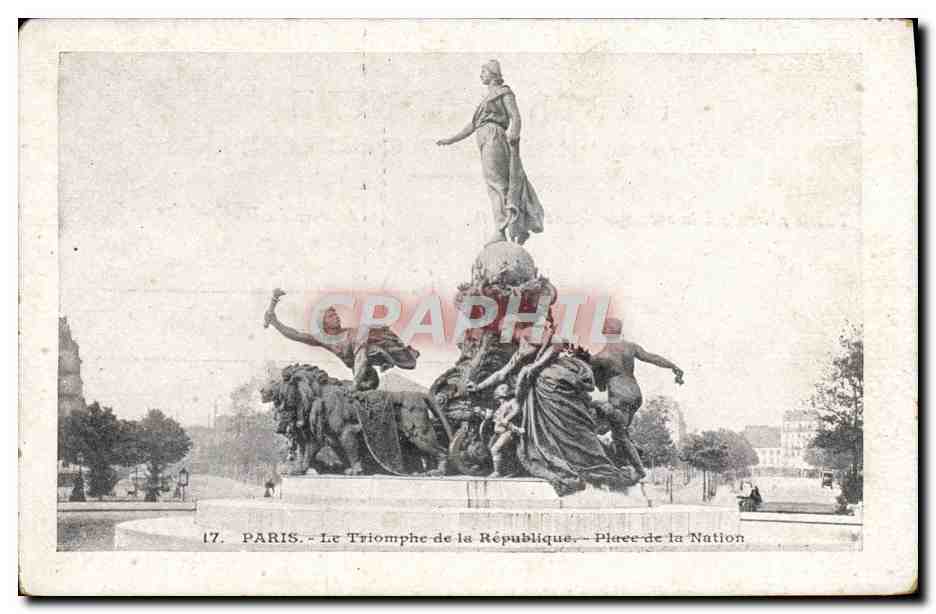 CPA Paris Le Triomphe de la Republique Place de la Nation