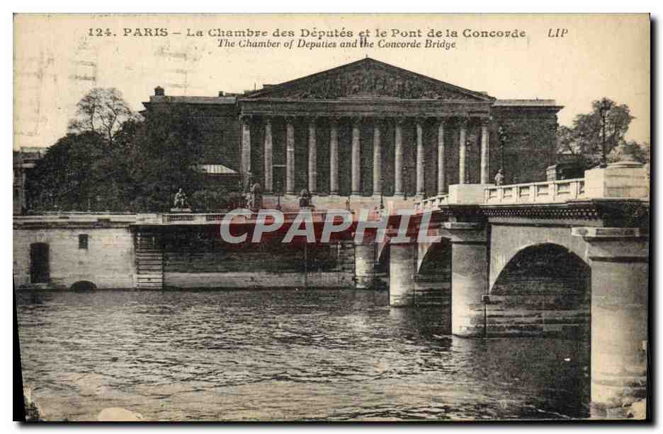 CPA Paris La Chambre des Deputes et le Pont de la Concorde