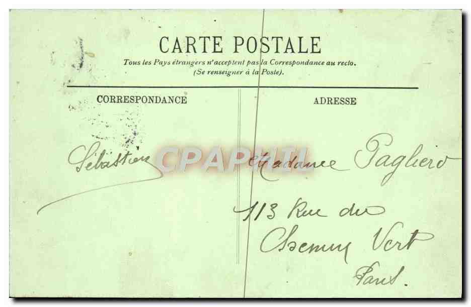 CPA Paris L'Arc de Triomphe du Carrousel — Rückseite