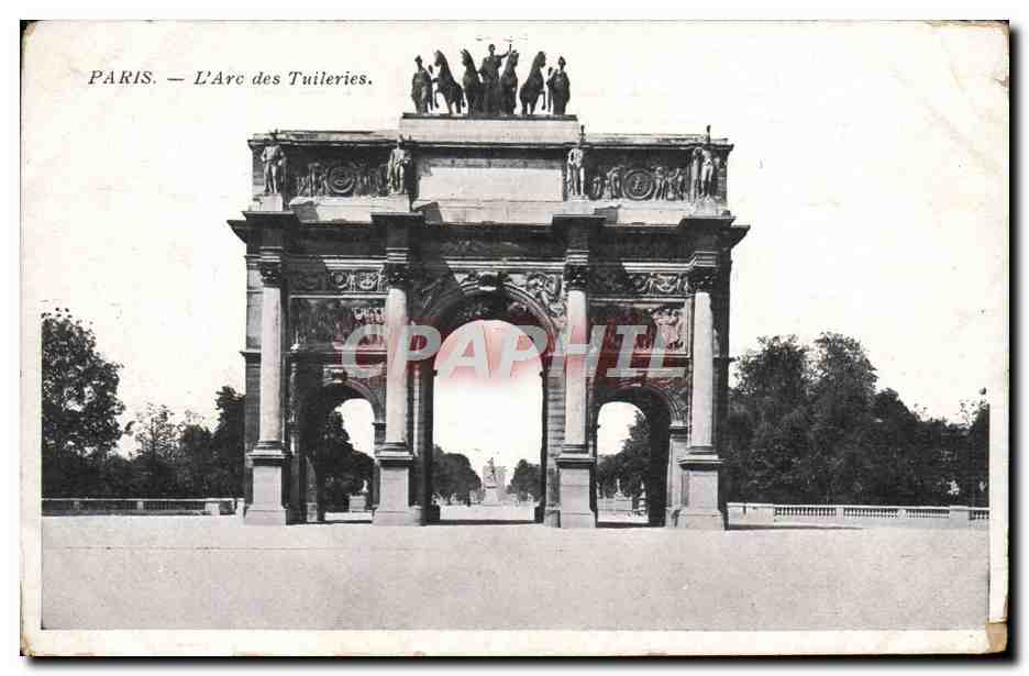 CPA Paris L'Arc des Tuileries