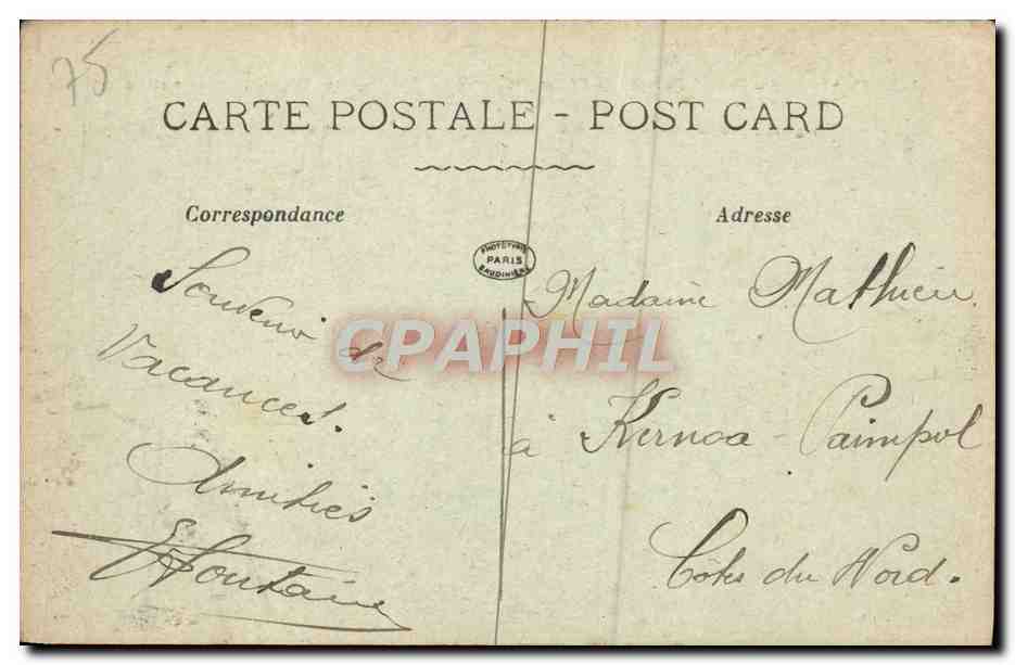 CPA Paris Le Grand Palais des Champs Elysees — Rückseite