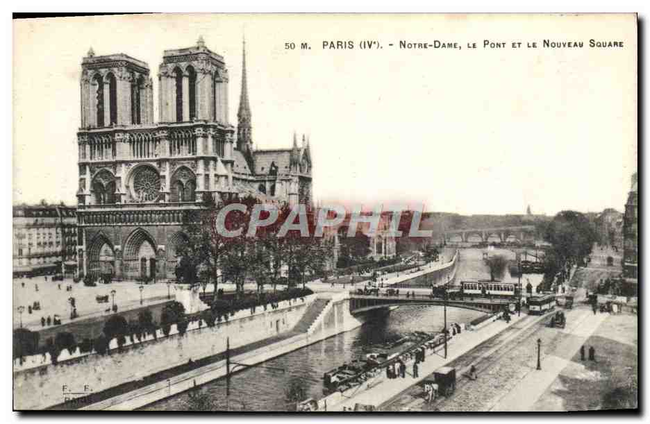 CPA Paris Notre Dame Le Pont Et Le Nouveau square