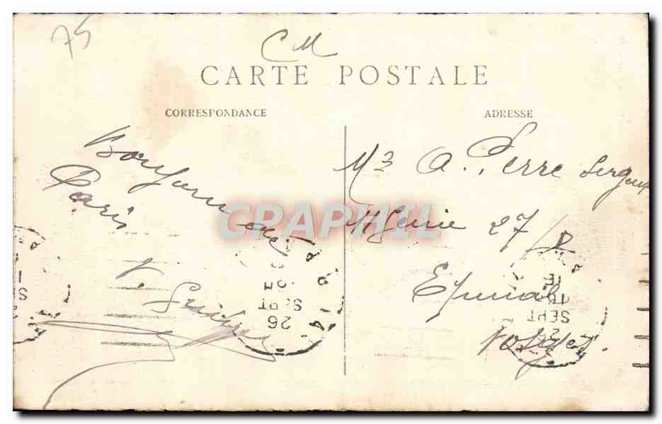CPA Paris Palais de Luxembourg Le Senat Enfants — Rückseite