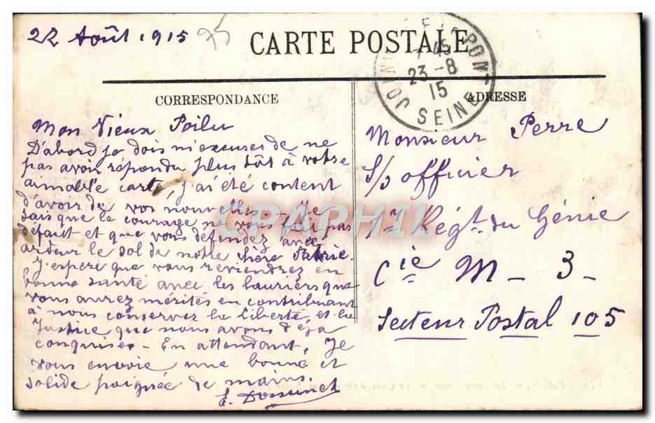 CPA Paris Ile Saint Louis Le Quai d'Orleans et Notre Dame — Rückseite