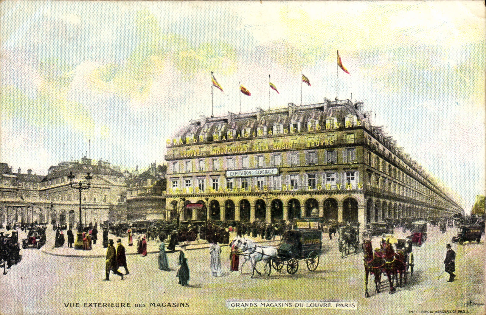 CPA Paris Vue exterieure des Magasins Grands Magasins du Louvre 