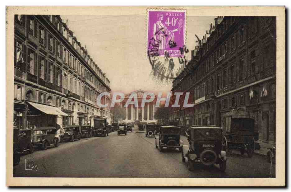 CPA Paris La Rue Royale et la Madeleine