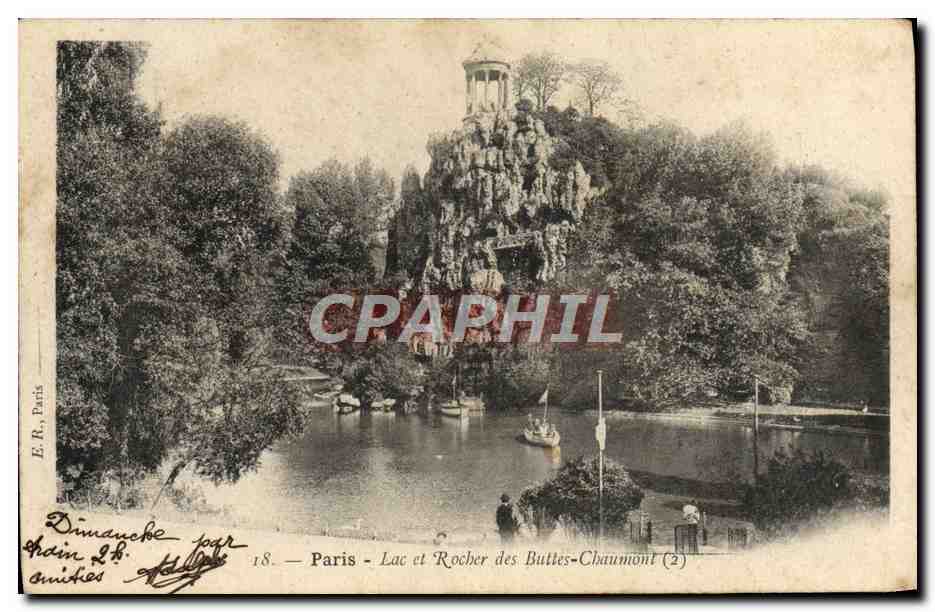 CPA Paris Lac et Rocher des Buttes Chaumont