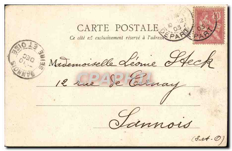CPA Paris Lac et Rocher des Buttes Chaumont — Rückseite