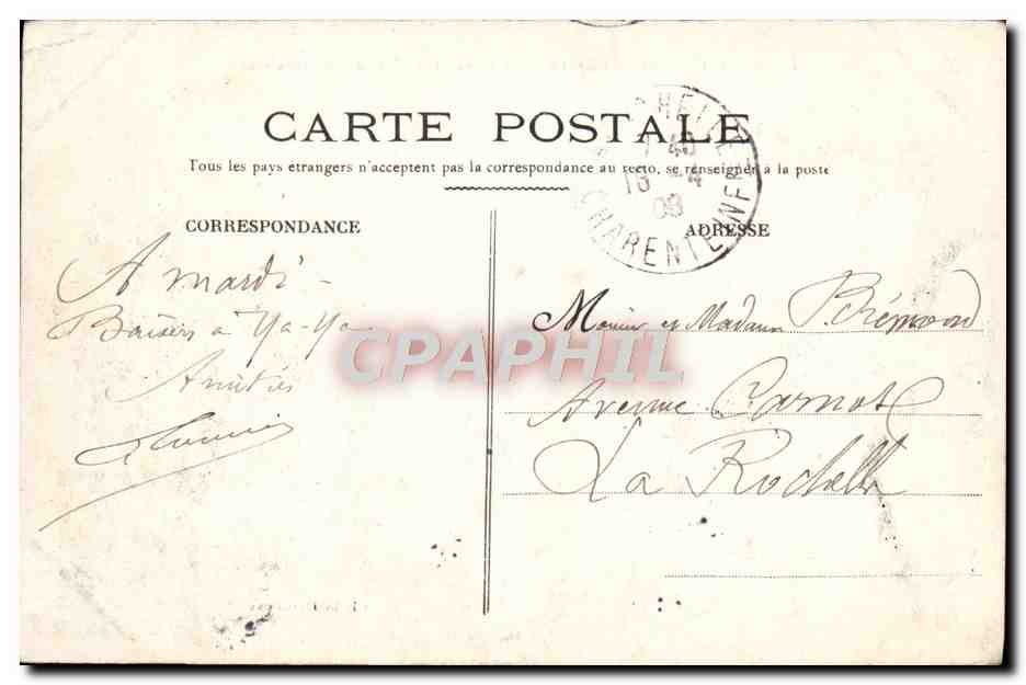 CPA Paris Fontaine Place Daumesnil Ancienne fontaine du Chateau d'Eau — Rückseite