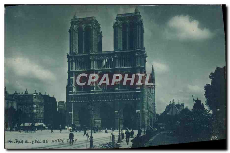 CPA Paris L'Eglise Notre Dame