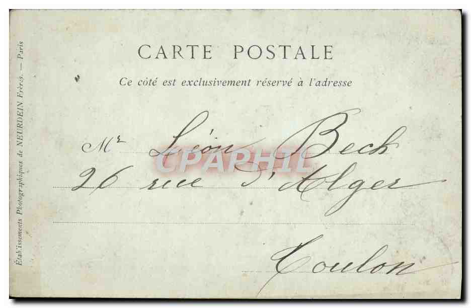 CPA Paris Le parc Monceau La colonnade — Rückseite