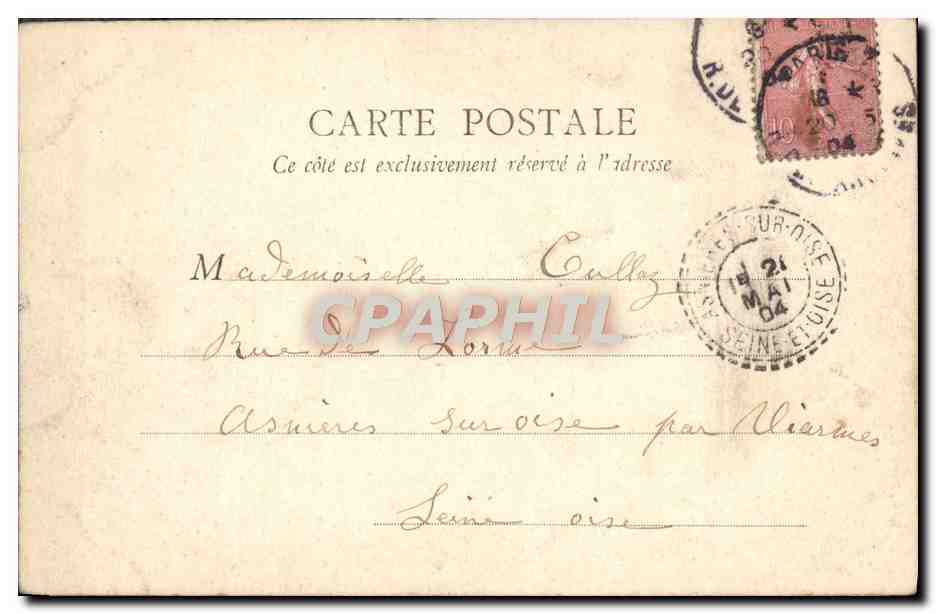 CPA Paris Eglise de la Madeleine — Rückseite