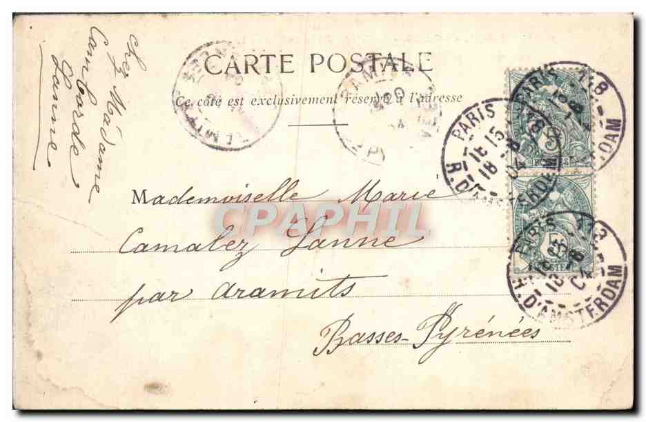 CPA Paris Le Pont Alexandre et le Petit Palais — Rückseite