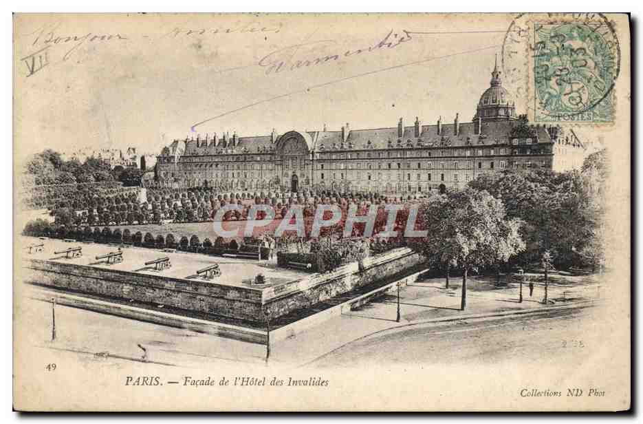 CPA Paris Facade de L'Hotel des Invalides