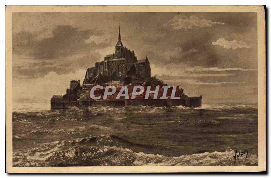 CPA Le Mont St Michel Le Mont Par Temps d'equinoxe
