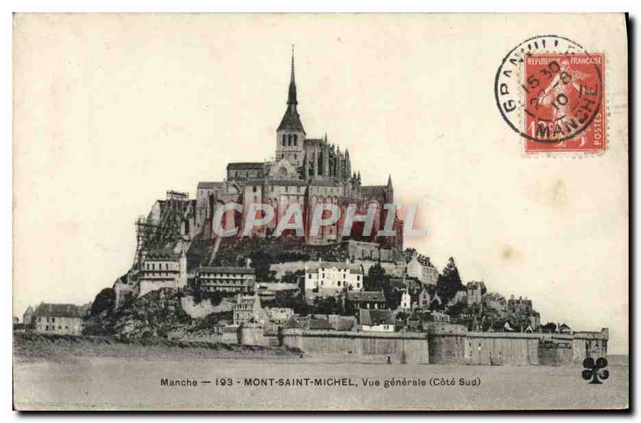CPA Le Mont St Michel Vue Generale