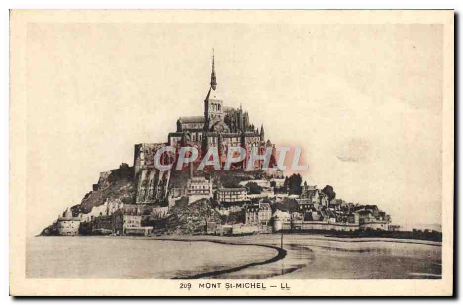 Mont Saint-Michel — Panoramablick — Cie des Arts Photomécaniques, Straßburg, n° 209