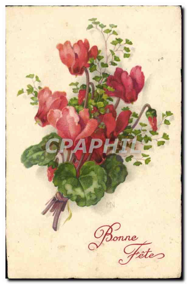 CPA Bonne Fete Fleurs
