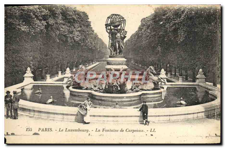CPA Paris Le Luxembourg La Fontaine de Carpeaux