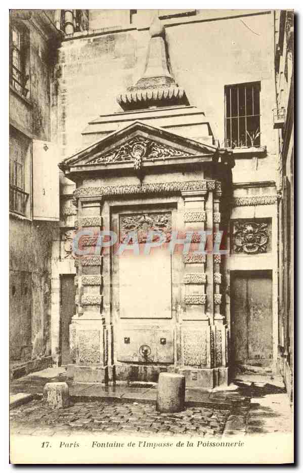 CPA Paris Fontaine de L'Impasse de la Poissonnerie