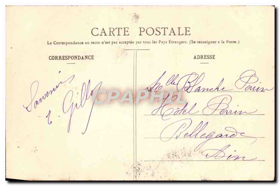 CPA Paris Notre Dame Grande Nef — Verso