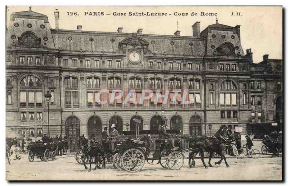CPA Paris Gare Saint Lazare Cour De Rome