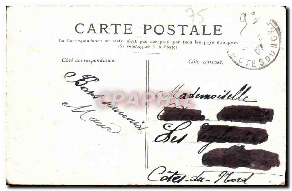 CPA Paris Boulevard Des Italiens — Rückseite