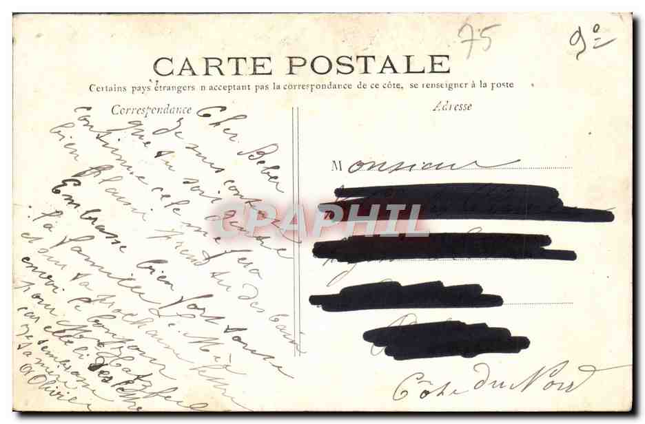CPA Paris Eglise de la Trinite — Rückseite