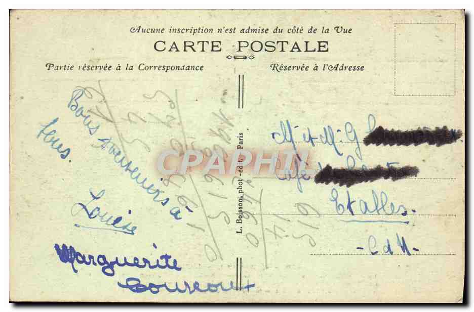 CPA Paris L'Opera — Rückseite