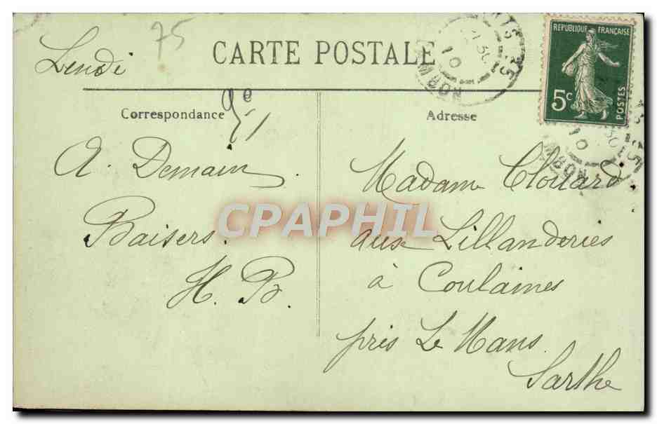 CPA Paris L'Eglise De LA Trinite — Rückseite