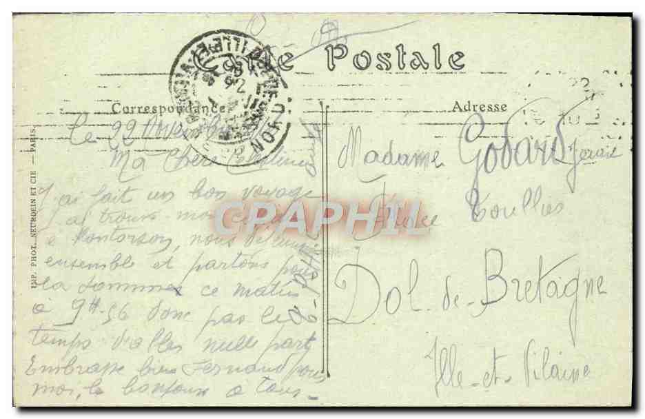CPA Paris La Gare du Nord — Rückseite