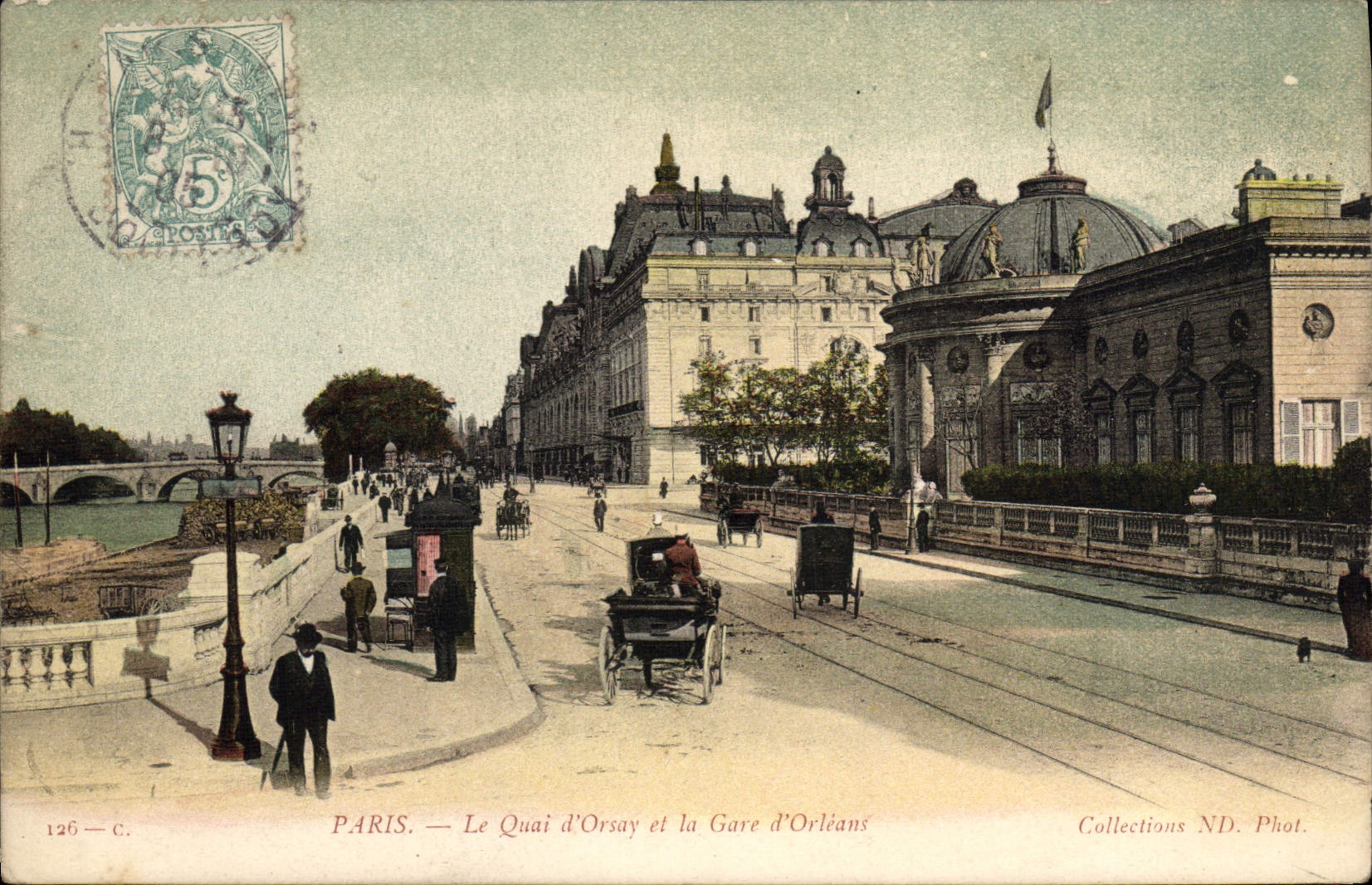 CPA Paris Le Quai d'Orsay et la Gare D'Orleans