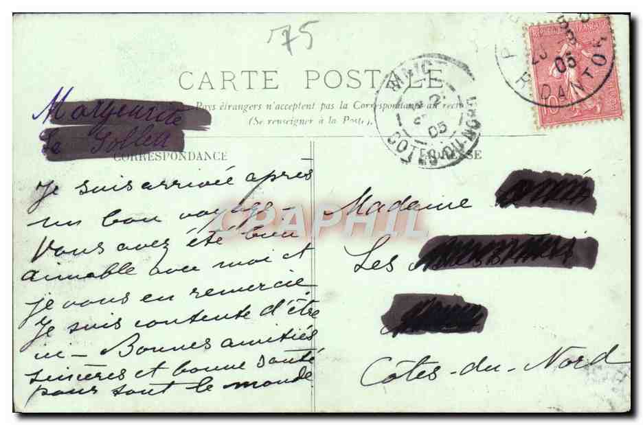 CPA Paris Le Grand Palais — Rückseite