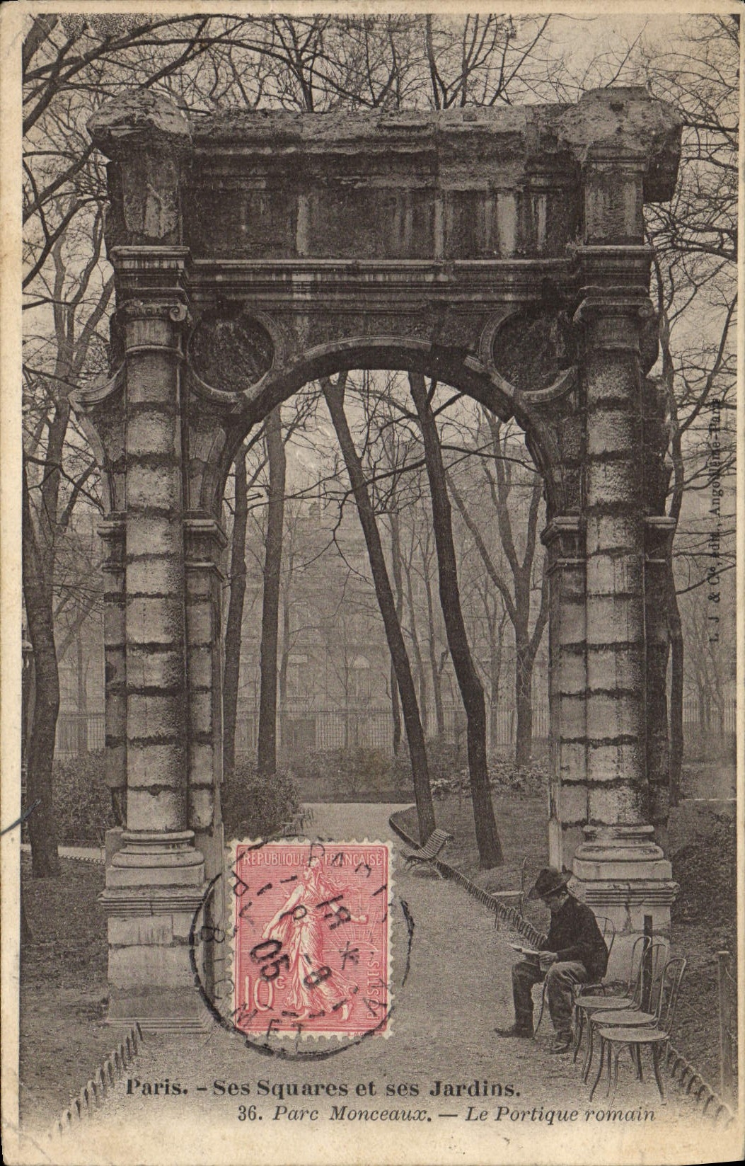 CPA Paris Ses Squares et ses Jardins Parc Monceau Le portique romain