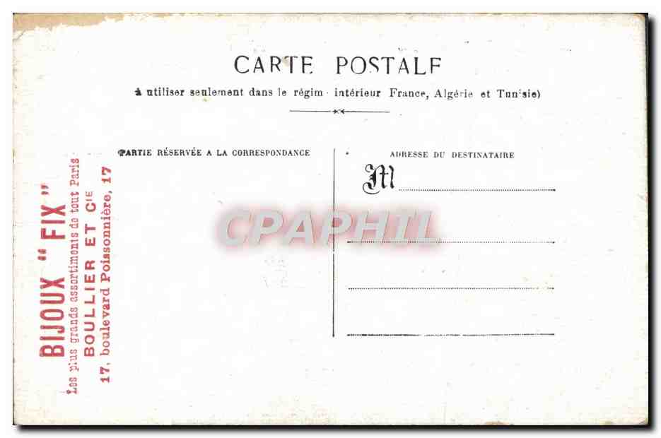 CPA Paris Porte St Denis  — Verso