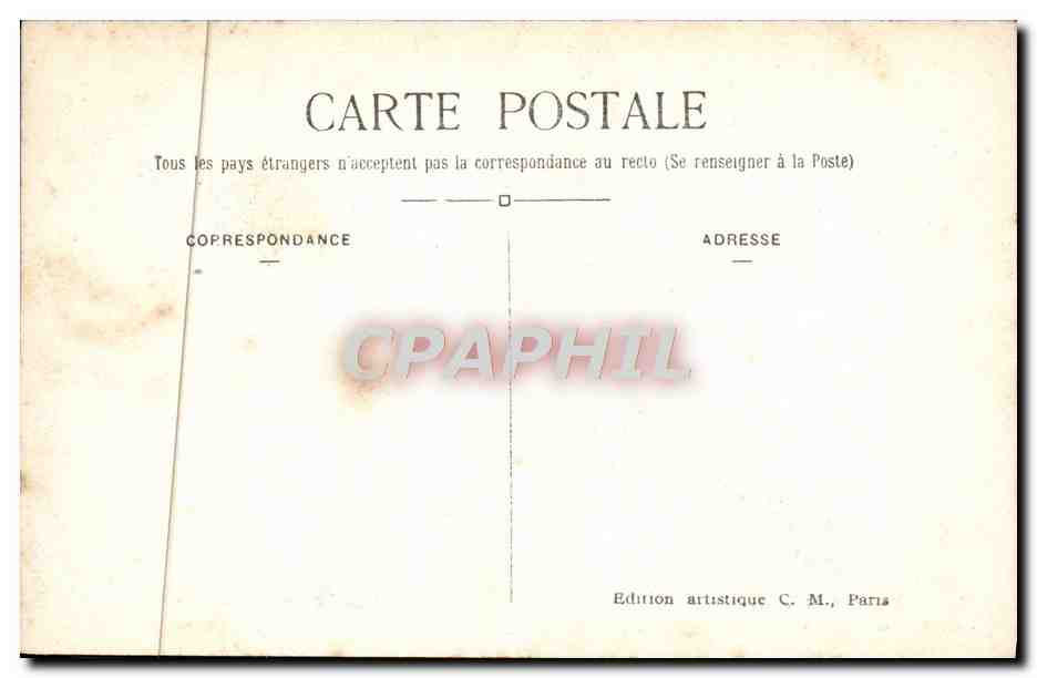 CPA Paris La Fontaine Medicis — Verso