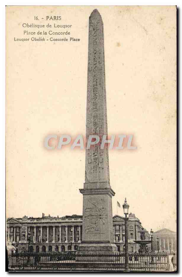 CPA Paris Obelisque de Louqsor Place de la Concorde
